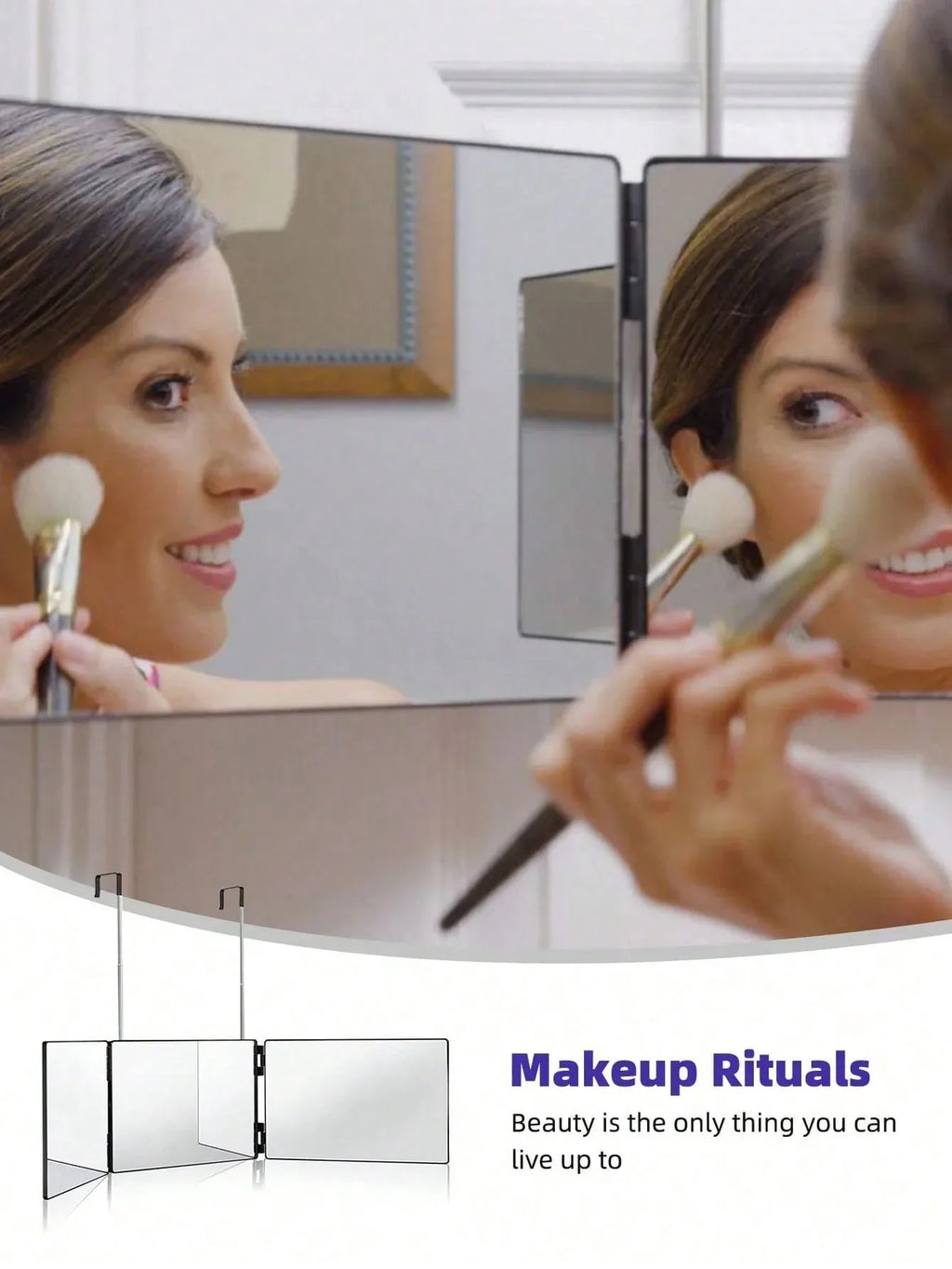 360° Tri-Fold Lighted Vanity Mirror
