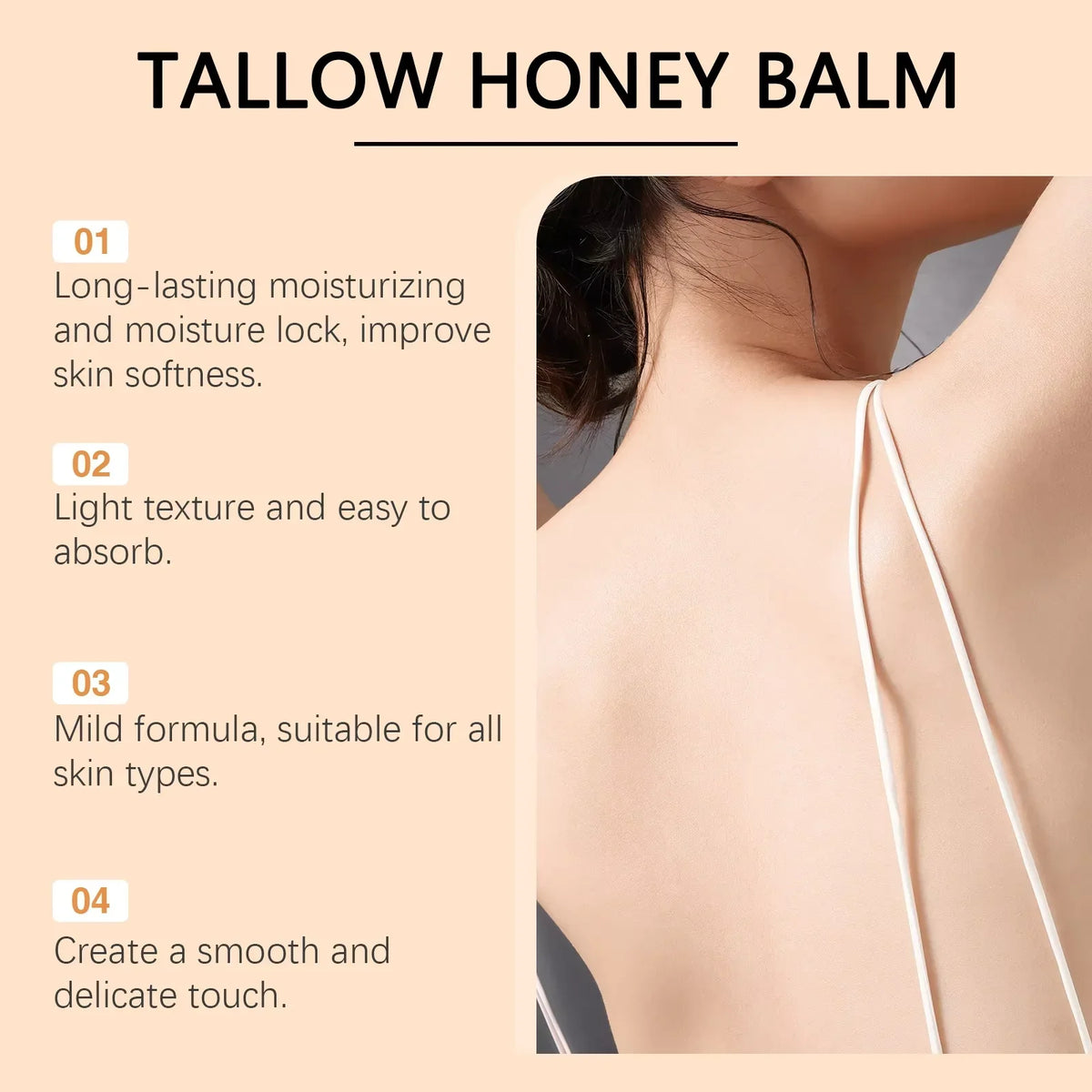 Whipped Tallow Honey Balm – Hydrating Face & Body Cream