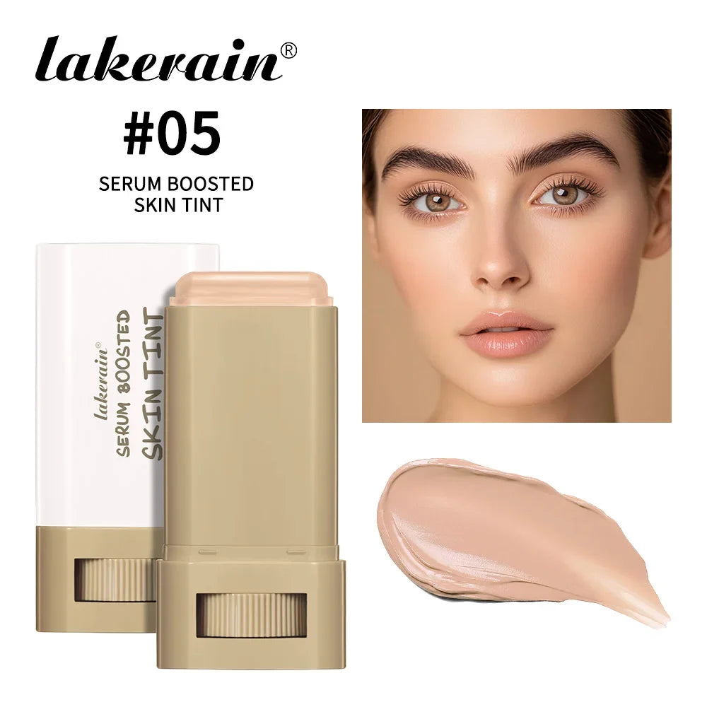 Skin tint foundation stick in beige — serum-boosted moisturizing coverage for all skin tones