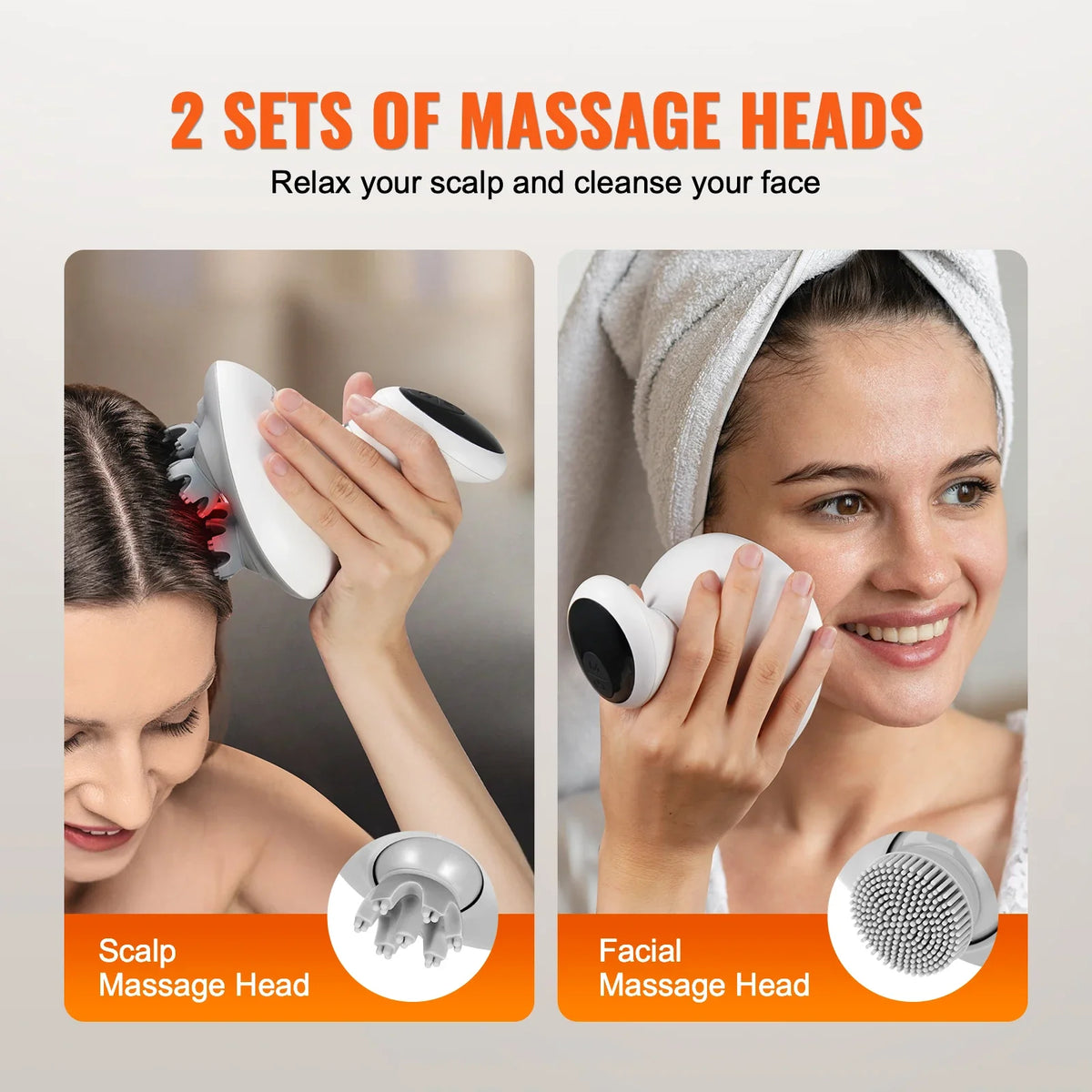 Electric Scalp Massager — Portable Head Massager, 6-Mode Rechargeable