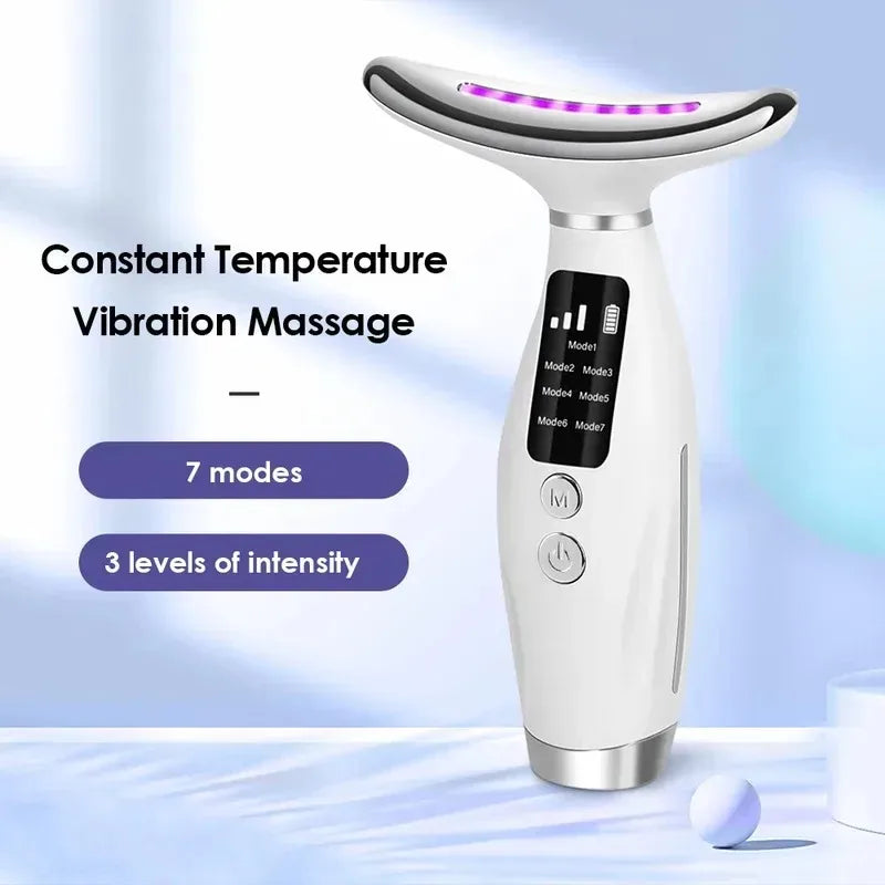 7-Color LED Light Therapy Face & Neck Massager