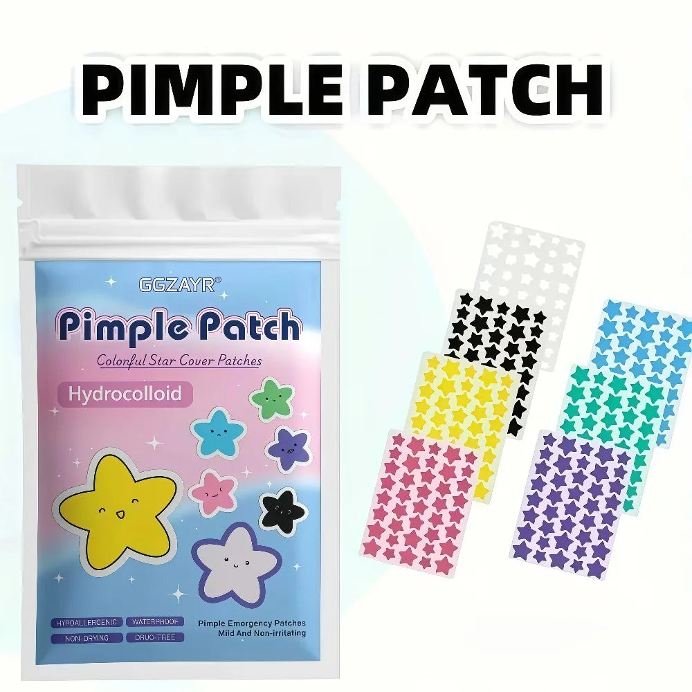 Seven-Color Star Pimple Patches – Hydrocolloid Dots