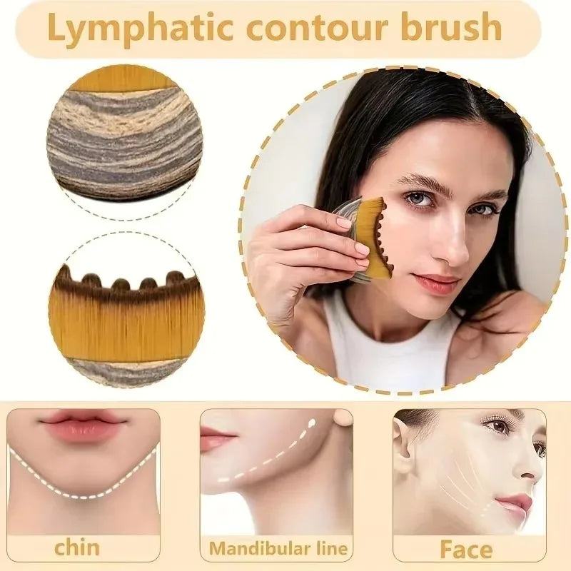 Facial Contour Sculpting Brush – Lymphatic Drainage Massager