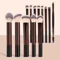 13-piece kabuki makeup brush set with soft nylon bristles for foundation eyeshadow and blush